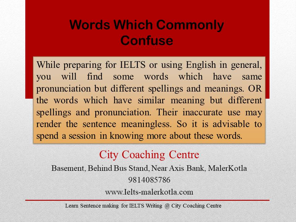 confusing words in English