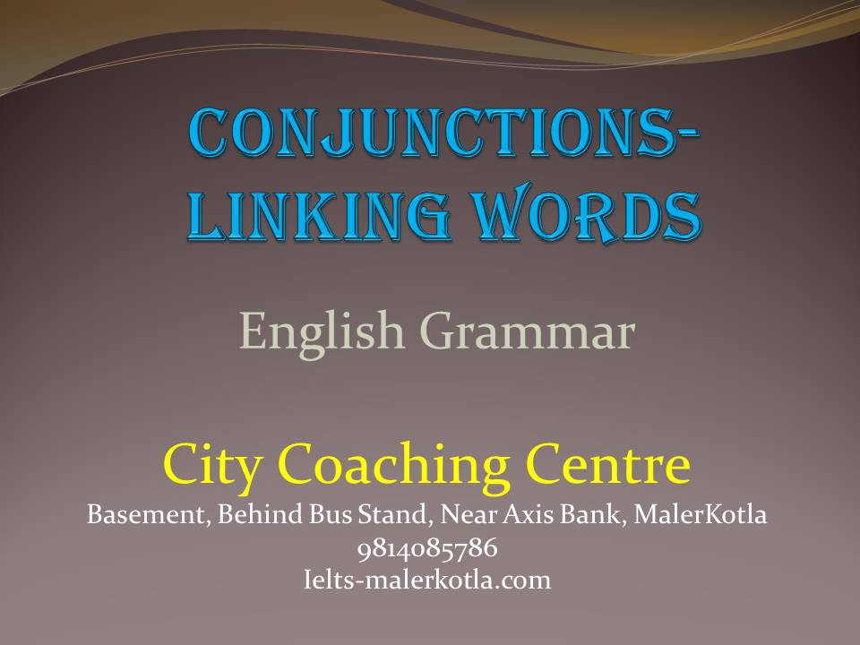 conjunction linking words