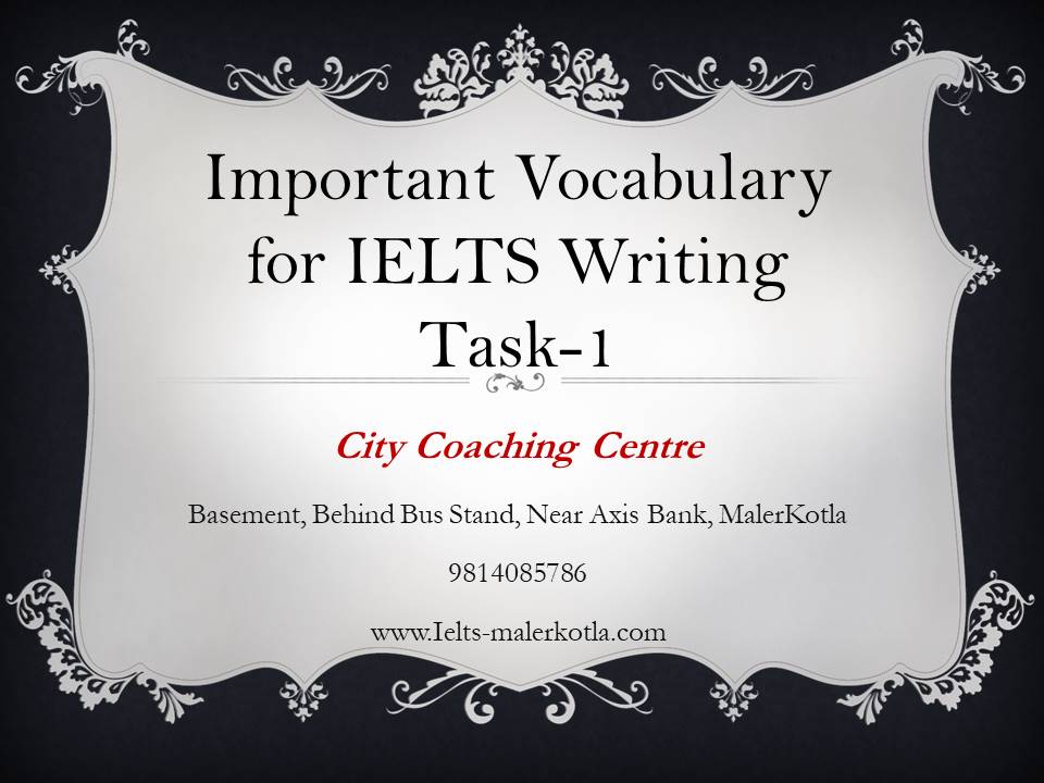 IELTS vocabulary for writing task 1