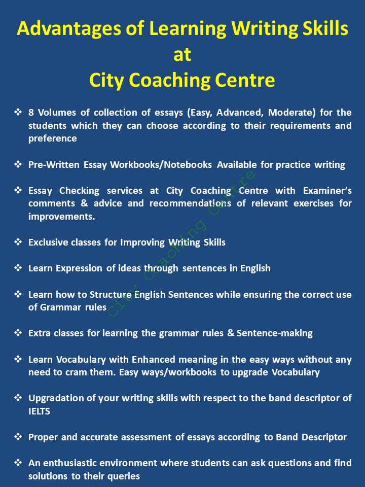 IELTS Writing Classes at City Coaching Centre